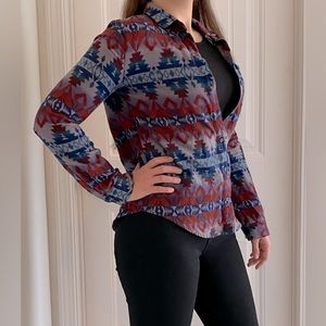 URBAN OUTFITTERS - Boho tribal print flannel shirt